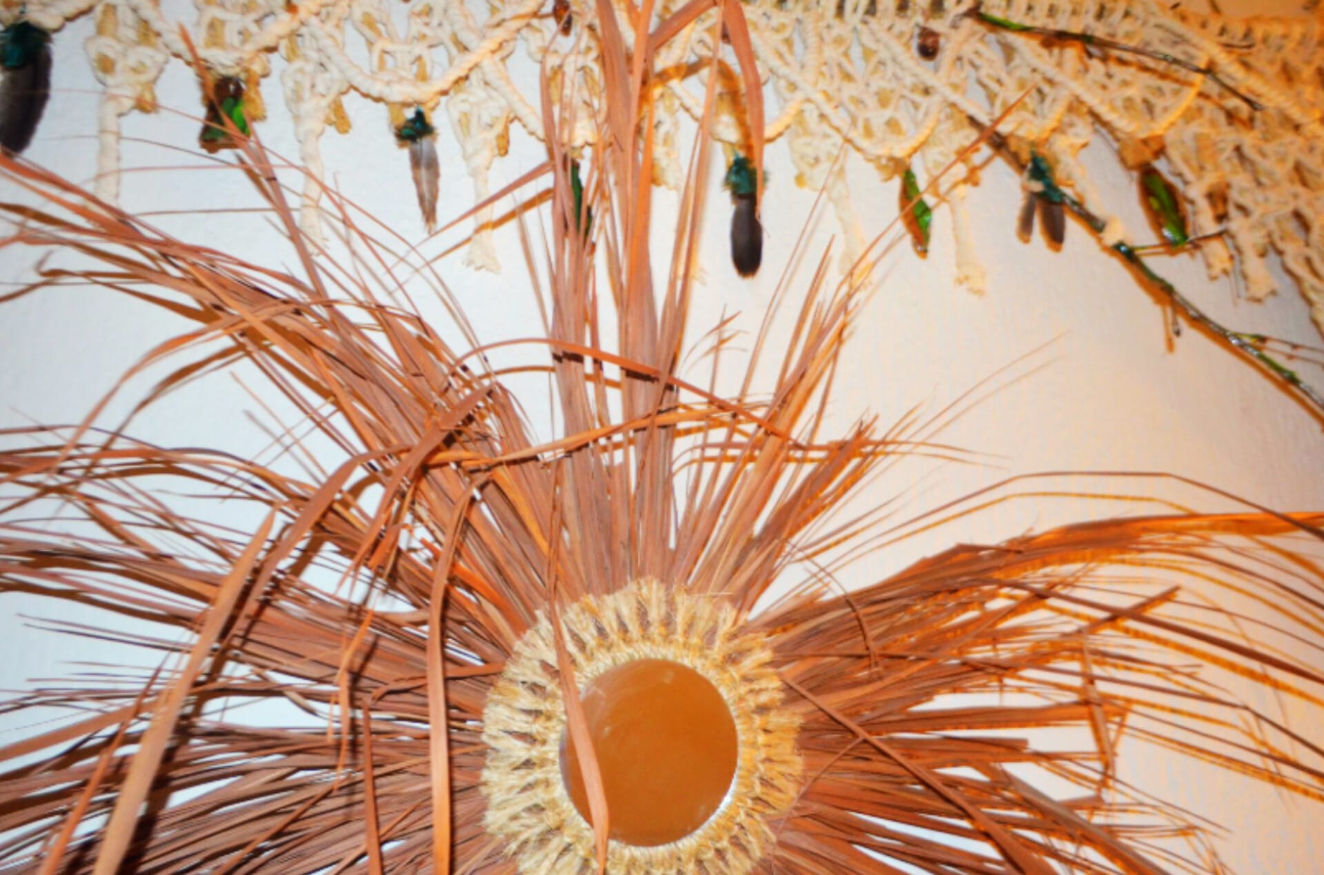 macreme healing wall hanging featuring healing materials and all the elements.