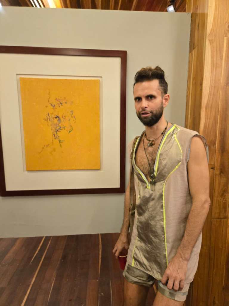 men's linen and faraday Tulum style separates in linen and faraday fabric. High vibrational fabrics. Protective suit of armor for modern life and man.